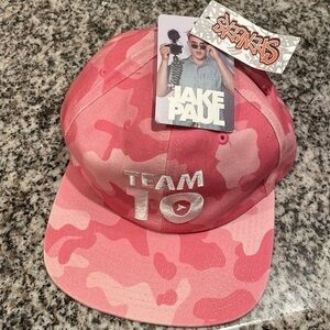 Jake Paul‎ Team 10 Pink Camouflage SnapBack Cap Hat